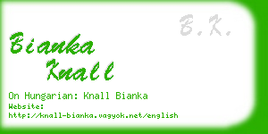 bianka knall business card